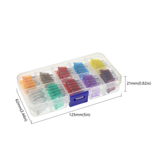 50pcs 100pcs tiêu chuẩn mini Micro tự động Lưỡi Cầu Chì đặt xe cầu chì <span class=keywords><strong>Kit</strong></span> cầu chì tự động xe tải lưỡi bảo hiểm chèn đèn Xenon - Product Image 2