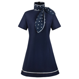 Costume de cosplay Star Antimony : Veste orange, robe marine, chapeau, écharpe, lunettes de soleil, accessoire pomme, chaussettes rouges pour jeu de rôle anime - Product Image 3