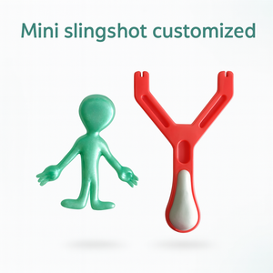 Mini Slingshot Toy Set with Stretchy Figure and Handheld Launcher Fun Outdoor Play Item Lightweight Plastic Design Custom logo
