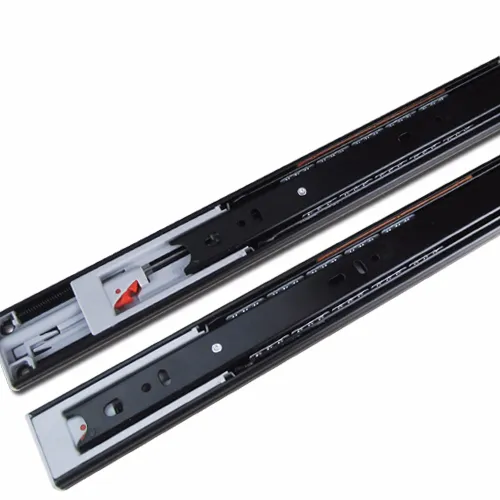 14 inch 45mm width black colour hydraulic drawer runner with soft closing function drawer slide