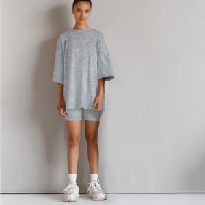 2025 Kids Tales Family Summer, conjunto <span class=keywords><strong>de</strong></span> dos piezas con cuello, camiseta <span class=keywords><strong>de</strong></span> manga corta, pantalones cortos para <span class=keywords><strong>madre</strong></span> e hijo, moda informal para niña - Product Image 5