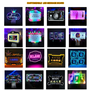 Insegna LED Personalizzata per Bottiglie, Tabellone Messaggi Luminoso per Servizio <span class=keywords><strong>VIP</strong></span> in Discoteca, Buon Compleanno, Vendita all'Ingrosso, MOQ Basso - Product Image 6
