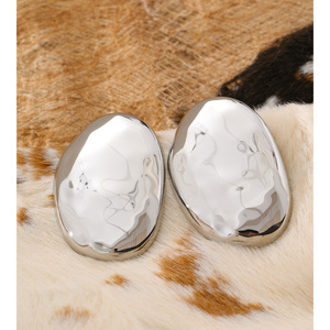 JINYOU 3040 Exaggerated Minimalist Geometric Shape Earrings Metal Stainless Steel Smooth Gold Plated Drop Earrings <strong>Jewelry</strong> - Product Image 3