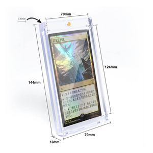 Protège-cartes magnétique One Touch 35pt avec fermeture éclair pour cartes de sport et de jeu 3x4 pouces - Product Image 4