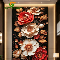 Plaques PVC Marbre Effet 5D 3D Fleur Brillant Haute Brillance UV Imperméables Fluorescentes Modernes Insonorisantes pour Escaliers Chambre Maison Hôtel