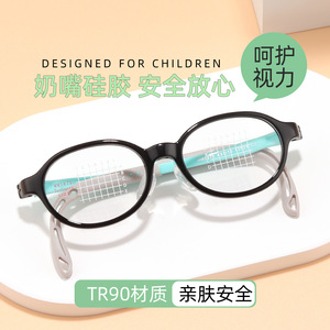 Montures de lunettes ovales pour enfants Danyang 5871, monture complète, verres en résine, branches en silicone antidérapantes réglables, miroirs pour enfants - Product Image 5