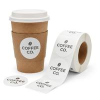 Étiquettes autocollantes personnalisées pour gobelets de bubble tea, en vinyle imperméable, pour le branding des salons de thé Boba, logo imprimé, vente en gros