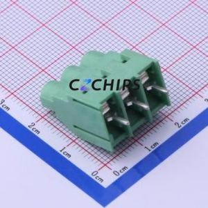 DB910-6.35-3P-GN-P Screw Terminal Block Through hole Component (THT),P=6.35mm Connector 1x3P 6.35mm Green Through Hole - Product Image 2