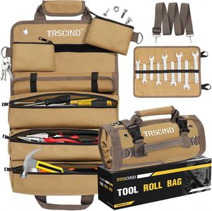 Échantillon gratuit - Fabricants chinois - Sac de rangement pour outils d'électricien portable et robuste - Sac à outils en toile - Pochette enroulable - Product Image 4