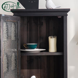 Chuqi Slim Black Hallway <b>Cabinet</b> Multi Layer Storage Wine <b>Cabinet</b> Display Kitchen <b>Cabinet</b> - Product Image 3