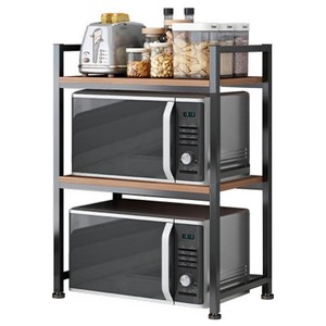Multi-tier kitchen <b>dish</b> <b>rack</b>, three-tier microwave oven <b>rack</b>, suitable for kitchen countertops. - Product Image 1