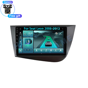 Radio Multimedia con Cable para Coche, Dispositivo con Carplay, Android Auto, para <span class=keywords><strong>Seat</strong></span> <span class=keywords><strong>Leon</strong></span> 2 <span class=keywords><strong>MK2</strong></span> 2005-2012, Android 14, 4G + 64G, 2 Din, GPS, WIFI, <span class=keywords><strong>Pantalla</strong></span> Bluetooth - Product Image 1
