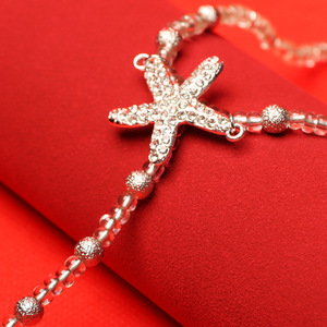 คริสตัลไรน์สโตนสตาร์สร้อยข้อเท้าชุบเงินสไตล์โบฮีเมียเครื่องประดับชายหาดฤดูร้อนของผู้หญิง - Product Image 4