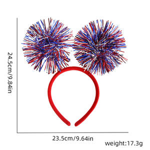 Headband Patriotik Hstyle Bertabur Rhinestone Bendera Amerika Bintang Headband 4 Juli Aksesoris Rambut Dekorasi Hadiah Promosi - Product Image 4