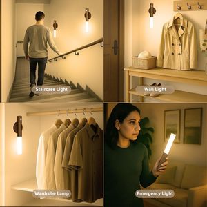 Lampe murale LED à détecteur de mouvement, rechargeable par USB, fixation magnétique, veilleuse, commande en gros OEM pour couloir d'hôtel, chambre à coucher - Product Image 5