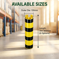 20 protections de colonne d'entrepôt en PVC robustes anti-âldonnement, diamètre 130 mm, pour rayonnages industriels, pare-chocs anti-collision