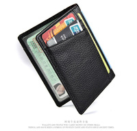 Porta Licencia de Conducir de PU Negro con Textura Granulada, Múltiples Ranuras para Tarjetas, Ventana Transparente, Cartera para Tarjetas de Identificación, Funda para Documentos, Logotipo Personalizado en Relieve