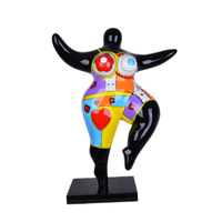 Escultura de bailarina de ballet hecha a mano personalizada linda mujer gorda estatua de resina arte estatuilla de fibra de vidrio