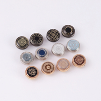 Boutons-pression métalliques ronds de 12 mm pour vêtements musulmans, avec logo personnalisé et motif, fabrication sur mesure