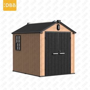 Abri de jardin en plastique de 1,8 m avec structure en acier galvanisé, abri de rangement extérieur préfabriqué, abri utilitaire de jardin avec plancher - Product Image 1
