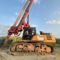 Machine de forage sur chenilles SANY SR155 d'occasion, équipement de forage rotatif pour fondations