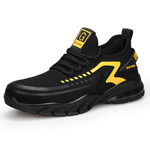 Chaussures de sécurité pour hommes GUYISA, quatre saisons, antidérapantes et résistantes aux perforations, embout en acier pour un confort et une protection des pieds - Product Image 1