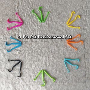 Ensemble de 3 pinces anti-tiques et puces pour animaux de compagnie, antidérapantes, multi-tailles, pour chiens et chats - Product Image 2