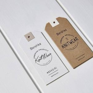 China Simple Style Hot Selling Hangtags Promotional Price High Level Popular Paper Hang <b>Tags</b> for Garment - Product Image 1