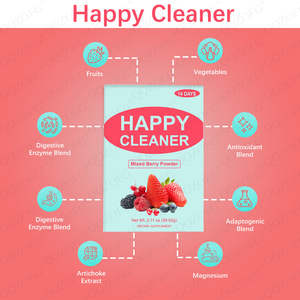 OEM vendita calda bruciante Boost frutta e verdura estratto misto di frutti di bosco in polvere sapore felice detergente integratore sanitario per adulti - Product Image 4