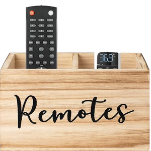 Soporte <span class=keywords><strong>de</strong></span> control remoto <span class=keywords><strong>de</strong></span> madera Beige clásico, 2 compartimentos, organizador <span class=keywords><strong>de</strong></span> control remoto <span class=keywords><strong>de</strong></span> TV, mesita <span class=keywords><strong>de</strong></span> noche, <span class=keywords><strong>caja</strong></span> <span class=keywords><strong>de</strong></span> Almacenamiento <span class=keywords><strong>de</strong></span> medios para mesa/uso <span class=keywords><strong>de</strong></span> cabecera - Product Image 2