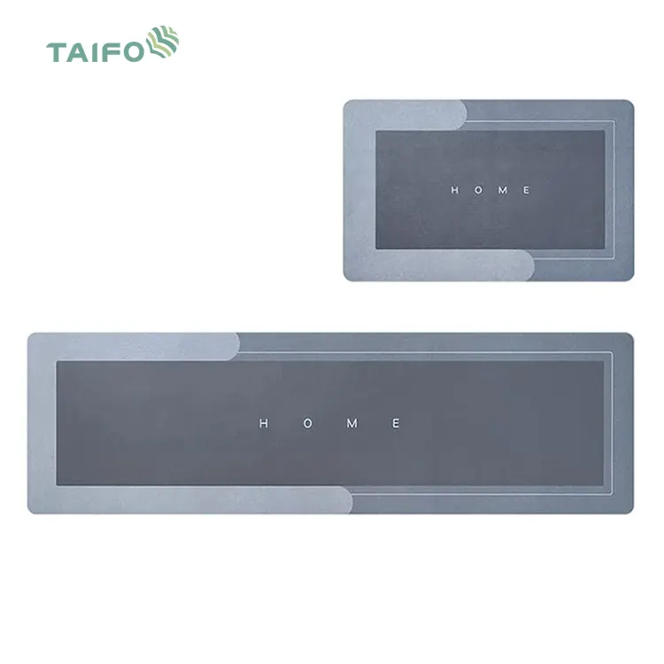 TaiFo Bathroom Water Absorbent Rug Set Rubber Door Mats Kitchen Carpet Anti Slip Diatomite Bath Mat