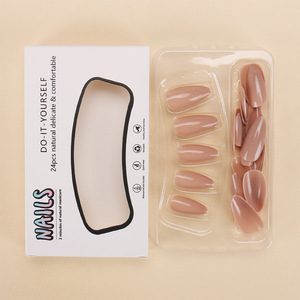 <span class=keywords><strong>Uñas</strong></span> Postizas de <span class=keywords><strong>Color</strong></span> <span class=keywords><strong>Carne</strong></span>, Simples, para Manicura Diaria, 24 Piezas, Tamaño Completo, Personalizables, Venta al Por Mayor - Product Image 5