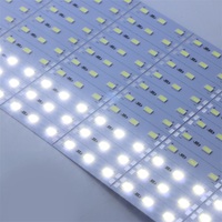 Tira de barra rígida de aluminio SMD 3030 2835, 12LED/M, cc 12V/24V, barra LED de reflejo retroiluminado, para pantalla de publicidad
