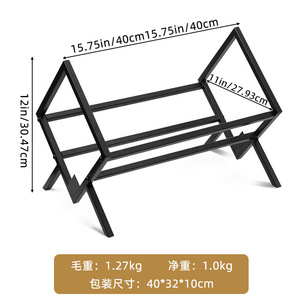 Vinyl <b>Record</b> Rack Foldable Metal Desktop Storage CD Display <b>Stand</b> Single Layer 22cm 30.47cm High Adult Use - Product Image 2
