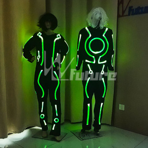 Costume de robot LED DMX <span class=keywords><strong>Laserman</strong></span> Show, costume de danse LED Tron, costume lumineux pour hommes - Product Image 2