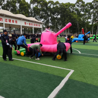 Tank gonflable interactif personnalisé en PVC pour adultes, pour jeux d'extérieur et sports de coopération en groupe