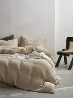 Parure de lit 4 pièces de luxe en mousseline de coton, style européen et américain, avec drap et housse de couette