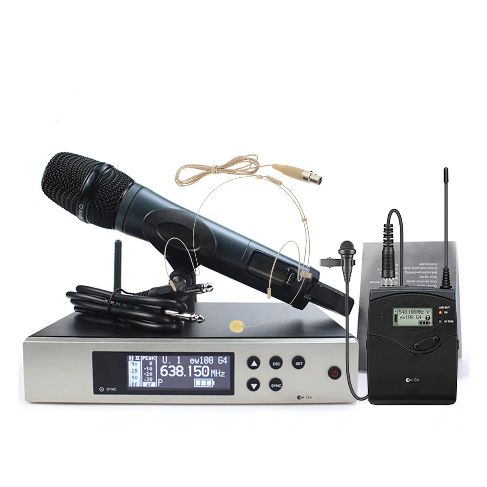 Microphone EW 135 G4 EW100G4 EW 100 G4 Mikrofon Lavalier Lapel Nirkabel Sistem Profesional dengan Mikrofon UHF Haneheld E835S