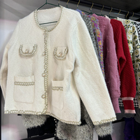 Jaket Musim Dingin Wanita Bekas Mewah Bahan Polyester/Katun Kualitas Tinggi