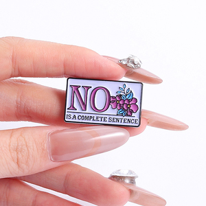 Không là một câu hoàn chỉnh trích dẫn Pin men của phụ nữ Học Cách Nó<span class=keywords><strong>i</strong></span> không có kim loạ<span class=keywords><strong>i</strong></span> trâm cà<span class=keywords><strong>i</strong></span> huy hiệu trang sức quà tặng hoa của Công Lý - Product Image 1