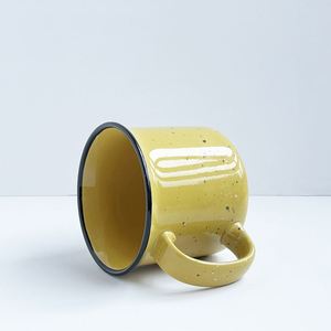 Tazza in Ceramica Blu Navy Maculata con Scritta '<span class=keywords><strong>Dream</strong></span> BIG', Tazza da Caffè Stile Campeggio, Stoviglie in Gres, Forniture Aziendali - Product Image 3
