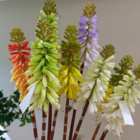 Rangkaian Bunga Hyacinth Buatan Torch Lily untuk Natal, Paskah, Pernikahan, Dekorasi Luar Ruangan, Sutra Buatan Tangan, Realistis, Indah, untuk Lanskap