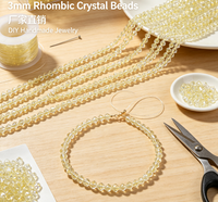 Manik-manik Kristal Bicone YUZHU 3mm Berlapis AB, Tahan Luntur, Multiwarna untuk Aksesoris Perhiasan Buatan Tangan, Kerajinan DIY