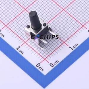 KH-6X6X10H-ZJ Tactile Switch Bent Lead Through Hole,6x6mm Switch Single Pole Single Throw Round Button Right Angle Insert 6mm - Product Image 1