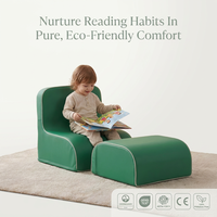 Canapé pour tout-petits écologique de qualité supérieure avec repose-pieds, certifié Greenguard Gold ASTM, fauteuil de lecture pour enfants