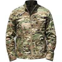 Veste cargo réversible camouflage coupe-vent avec logo personnalisé S.archon, col montant, fermeture éclair, veste tactique de moto pour l'extérieur