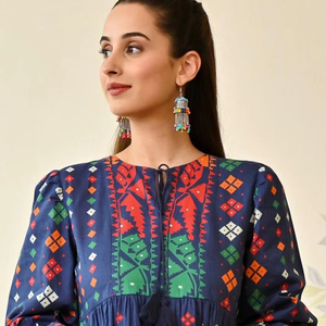 India Women <b>Party</b> Wear Kurtis Gown with Wholesale Price Handmade Printed Gown for <b>Christmas</b> Day Gift - Product Image 1