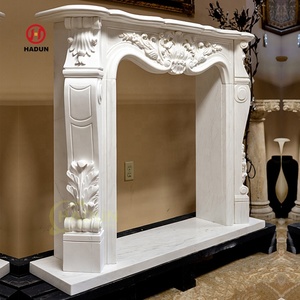 Personalizada tallada a mano naturaleza piedra mármol chimenea manto envolvente - Product Image 4