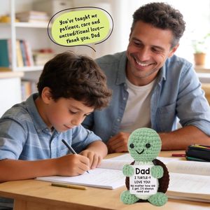 TuSuQing - Mini Tortuga Divertida Hecha a Mano con Ganchillo, Regalo para el Día del Padre, Cumpleaños, Navidad, para Padre de Cabeza, Padre, Papá - Product Image 5