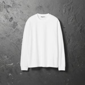 Para hombres y mujeres <span class=keywords><strong>AIRism</strong></span> algodón mezcla cuello redondo manga larga Camiseta 220g sólido suelto ajuste Casual tejido - Product Image 3